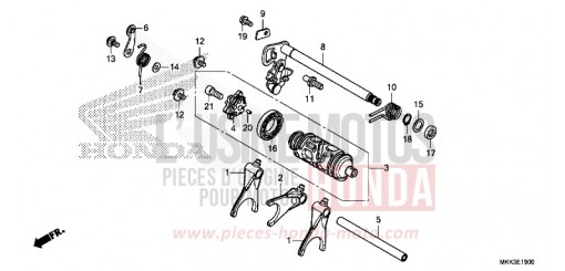 GEARSHIFT DRUM (CRF1000A/A2/AL/AL2) CRF1000AJ de 2018